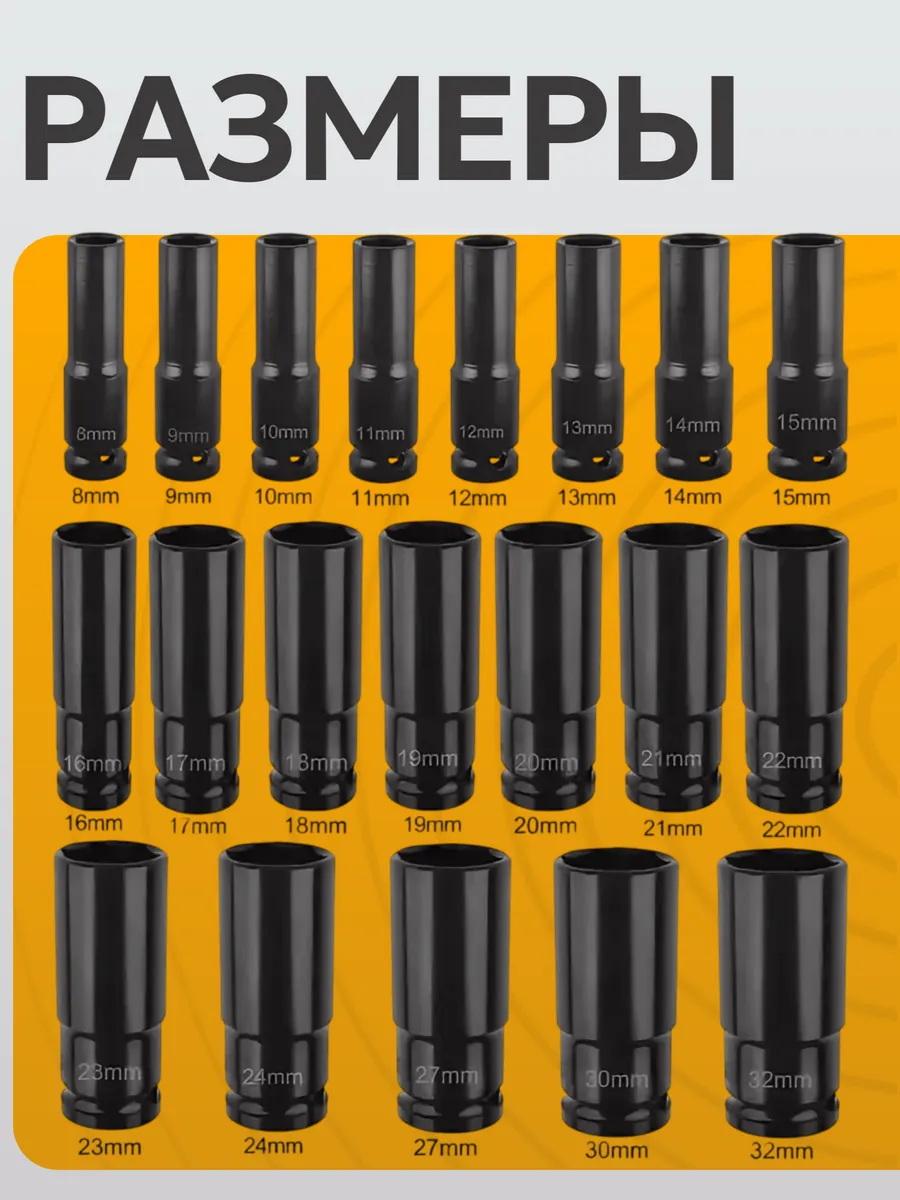 Торцевые головки для ремонта мебели, авто